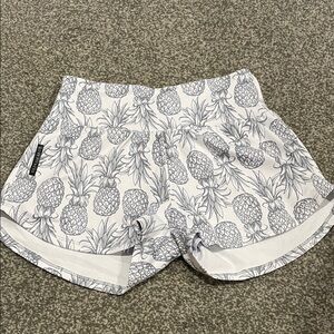 Pineapple Print Athletic Shorts